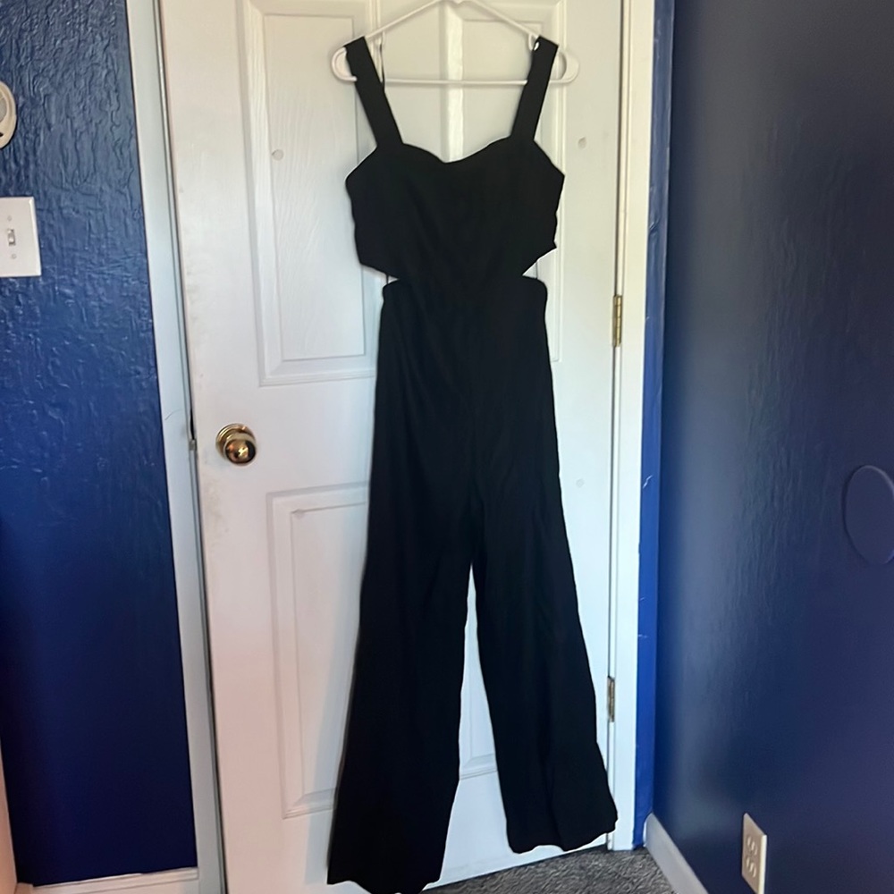Black jumpsuit with cutouts